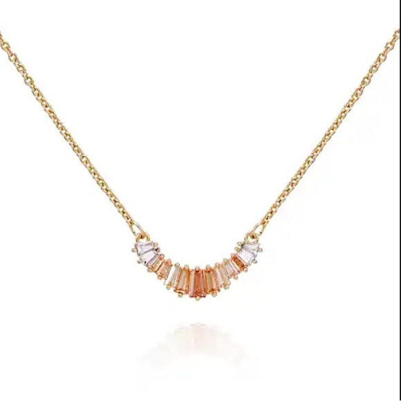 Vince Camuto Baguette Crystal Necklace NIB - Picture 1 of 9